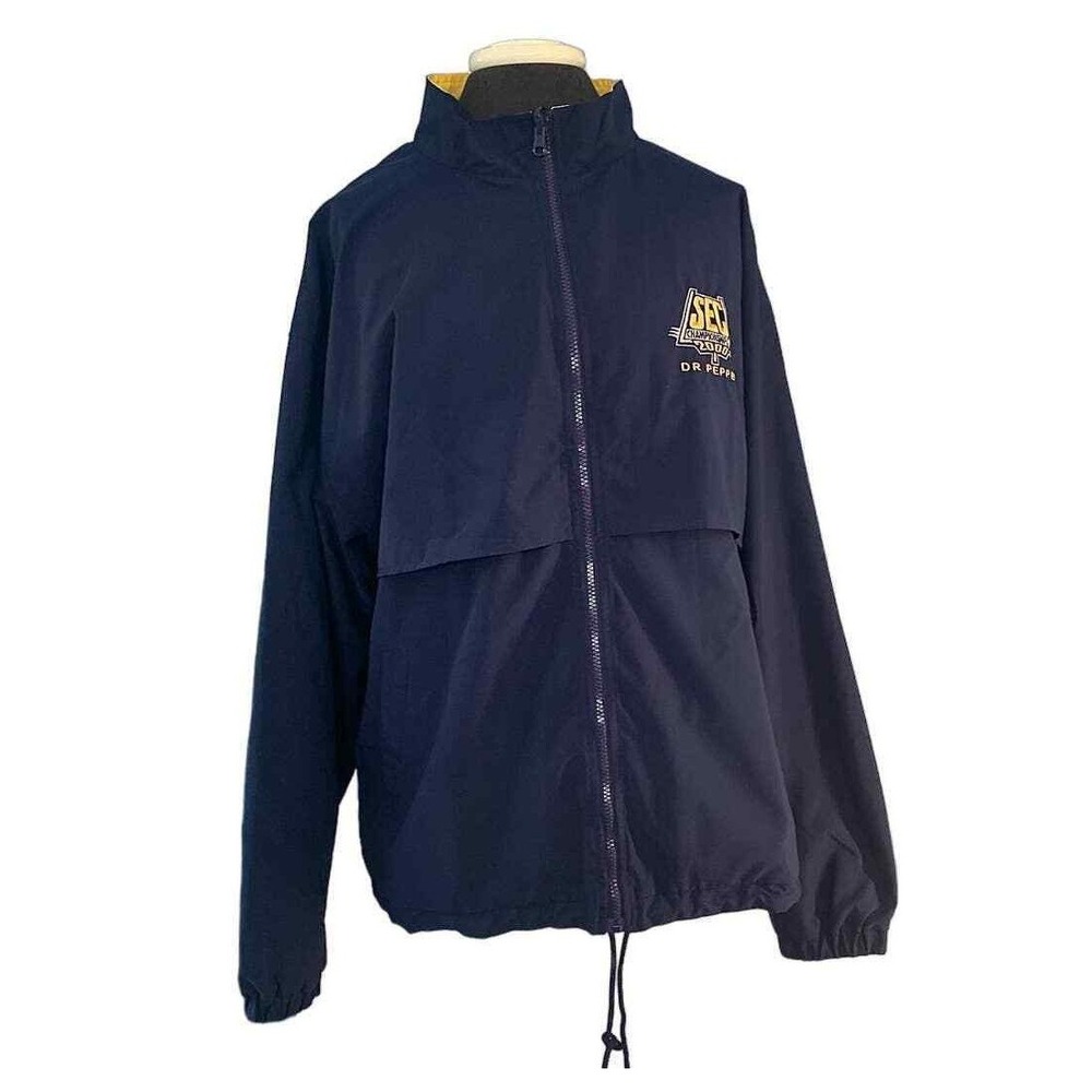 Vantage 2000 Dr Pepper SEC Championship Jacket Reversible Size XL Navy/Yellow